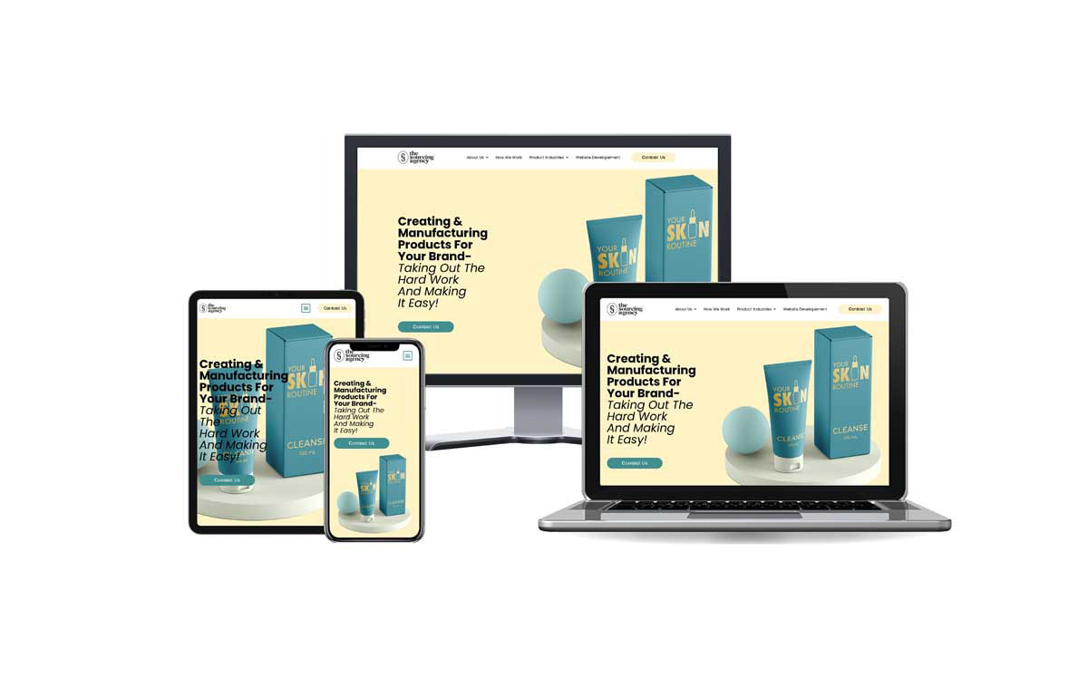 The sourcing agency responsive screenshot